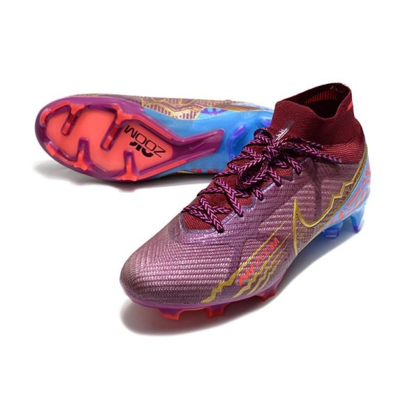 Crampon Nike Zoom Mercurial Superfly IX Elite FG KM Remolacha Oscura Mtlc Vivid Dorado