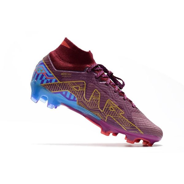 Crampon Nike Zoom Mercurial Superfly IX Elite FG KM Remolacha Oscura Mtlc Vivid Dorado
