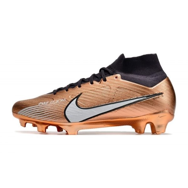 Crampon Nike Zoom Mercurial Superfly IX Elite FG Mbappe Cuivre Métallique