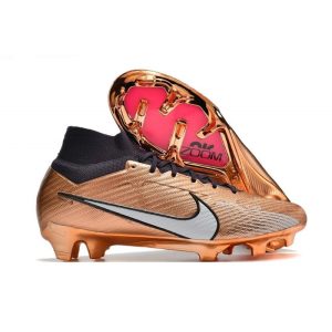 Crampon Nike Zoom Mercurial Superfly IX Elite FG Mbappe Cuivre Métallique