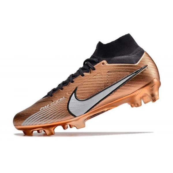Crampon Nike Zoom Mercurial Superfly IX Elite FG Mbappe Cuivre Métallique