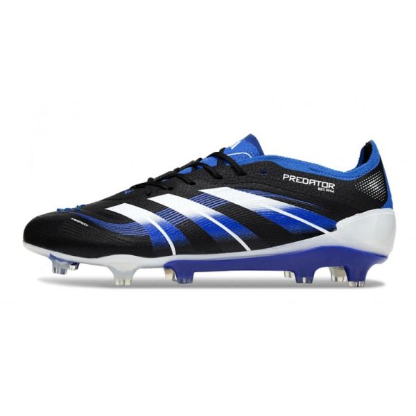 Crampon adidas Predator Elite FG Noir Bleu Blanc