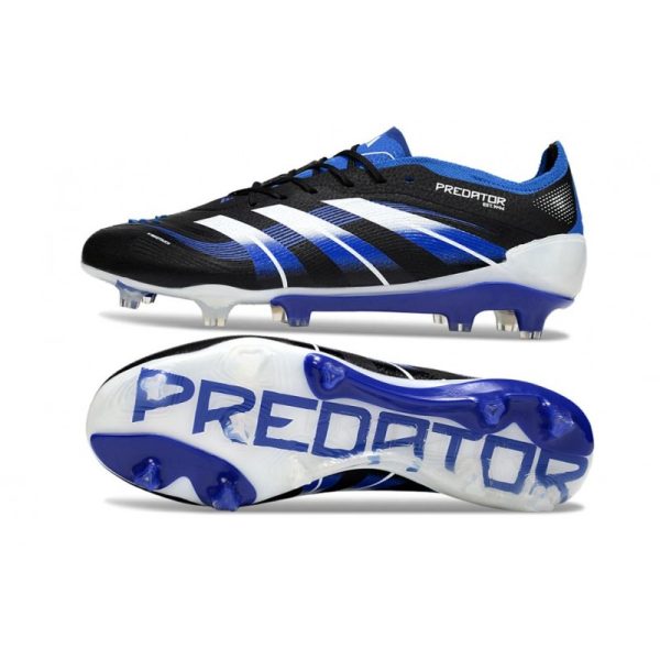 Crampon adidas Predator Elite FG Noir Bleu Blanc