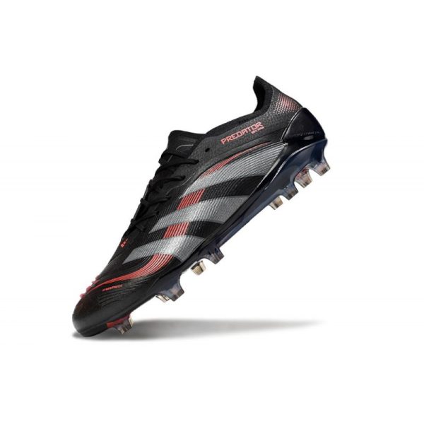 Crampon adidas Predator Elite FG Noir Gris Quatre Rouge Lucide