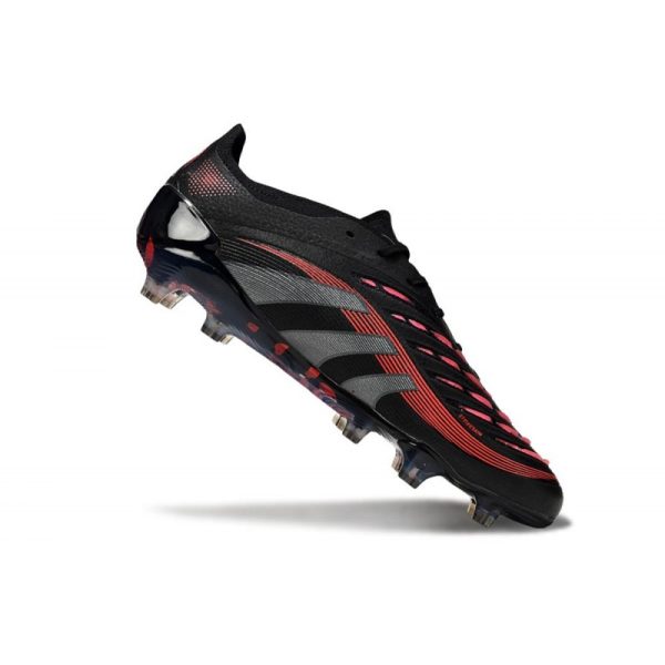 Crampon adidas Predator Elite FG Noir Gris Quatre Rouge Lucide