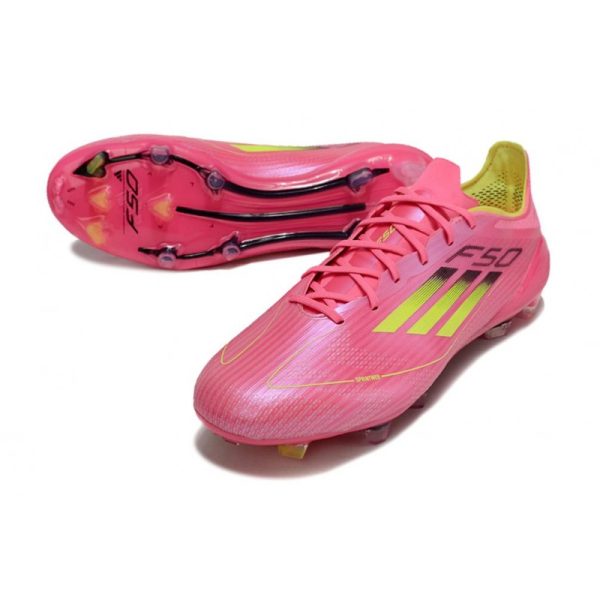 Crampon de Foot Adidas F50 Elite FG Rose Jaune