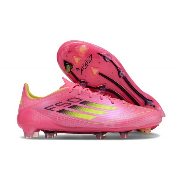 Crampon de Foot Adidas F50 Elite FG Rose Jaune