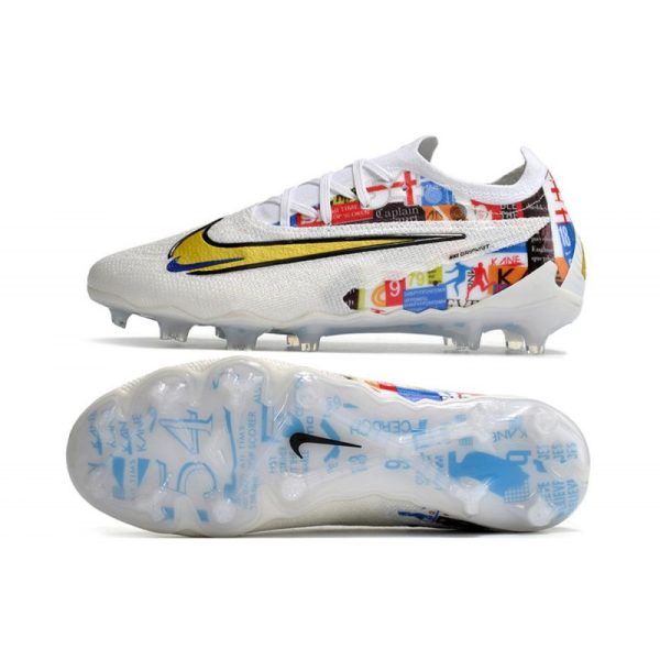 Crampons Nike Phantom GX Elite FG Blanc Or