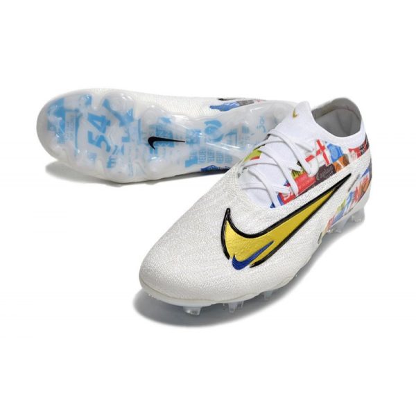 Crampons Nike Phantom GX Elite FG Blanc Or