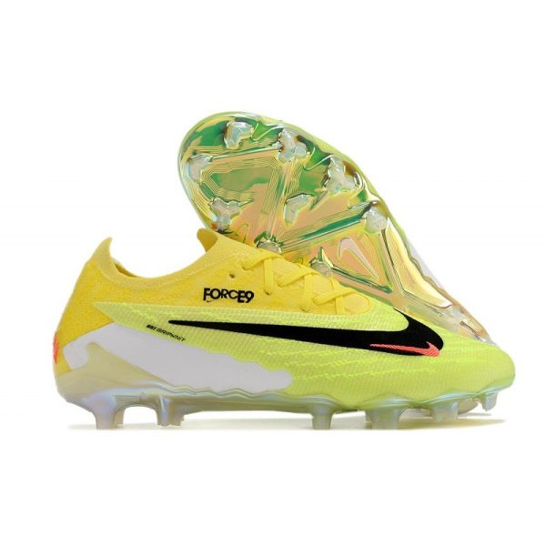 Crampons Nike Phantom GX Elite FG Jaune Vert Noir