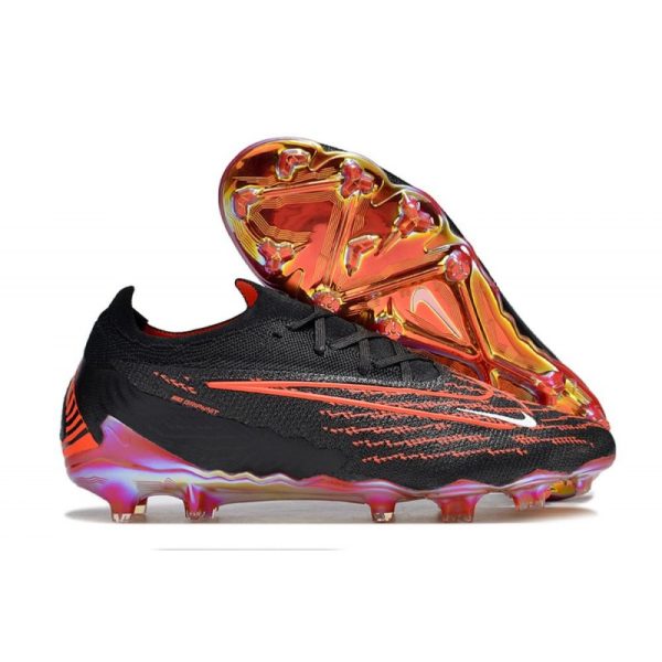 Chaussures de foot Nike Phantom GX Elite FG Noir Cramoisi Blanc