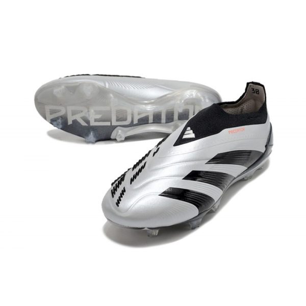 Crampons adidas Predator Elite LL FG Argent Noir