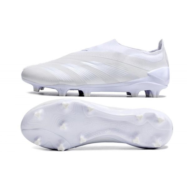 Crampons adidas Predator Elite LL FG Blanc Argent Mét