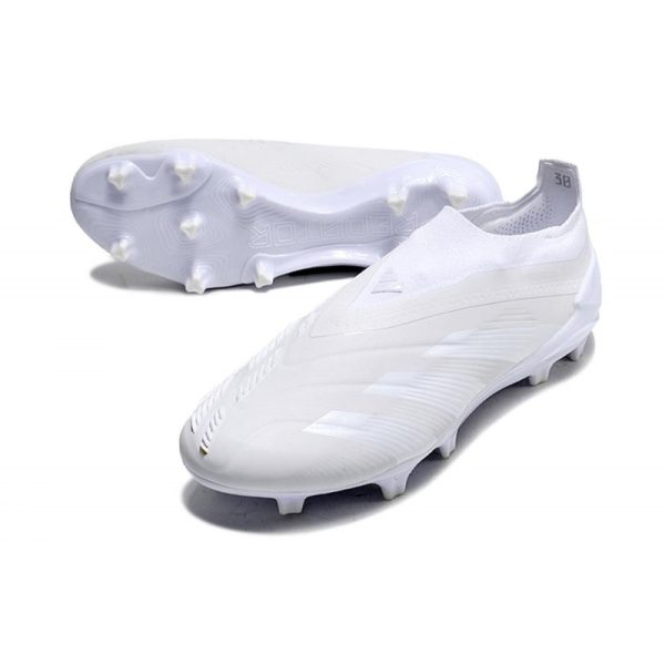 Crampons adidas Predator Elite LL FG Blanc Argent Mét