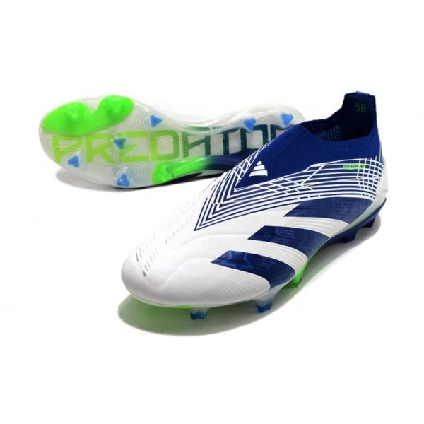 Crampons adidas Predator Elite LL FG Blanc Bleu Vert