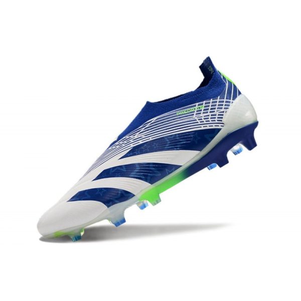 Crampons adidas Predator Elite LL FG Blanc Bleu Vert