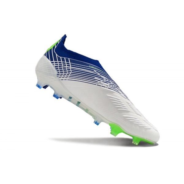 Crampons adidas Predator Elite LL FG Blanc Bleu Vert