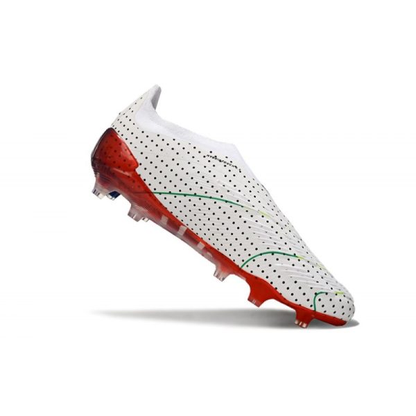 Crampons adidas Predator Elite LL FG Blanc Gris Bleu Rouge
