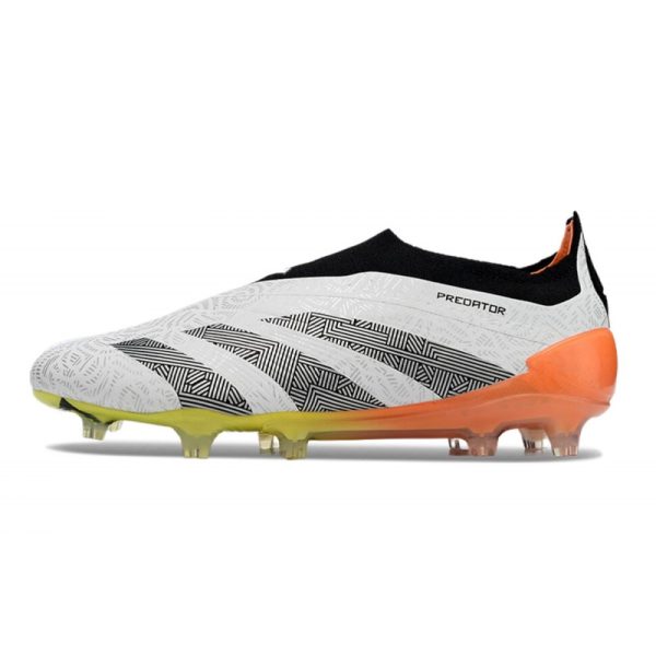 Crampons adidas Predator Elite LL FG Blanc Noir Orange