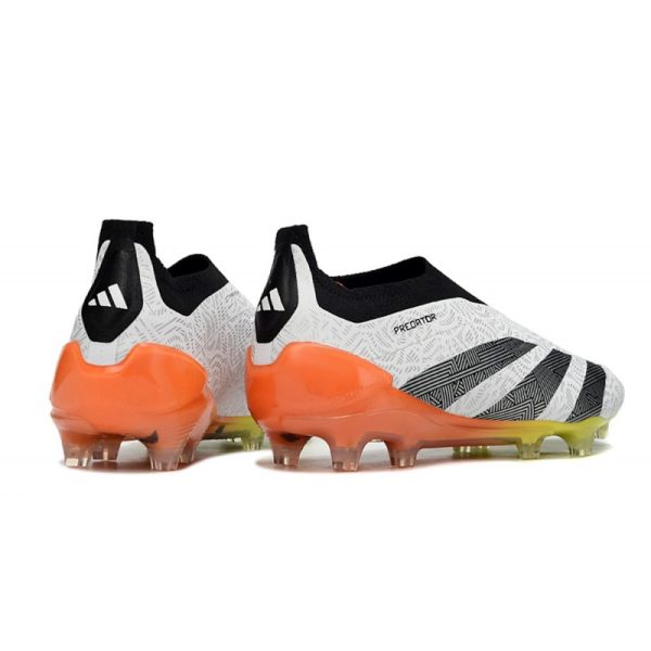 Crampons adidas Predator Elite LL FG Blanc Noir Orange