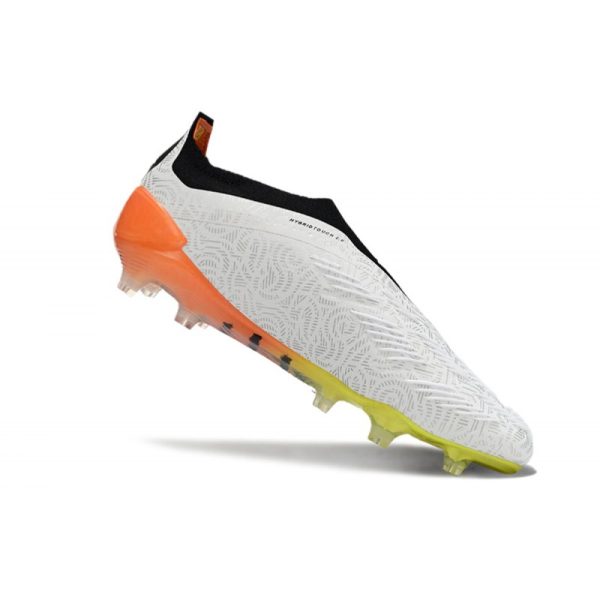 Crampons adidas Predator Elite LL FG Blanc Noir Orange