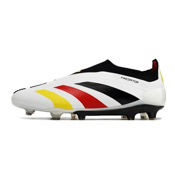 Crampons adidas Predator Elite LL FG Blanc Noir Rouge Jaune