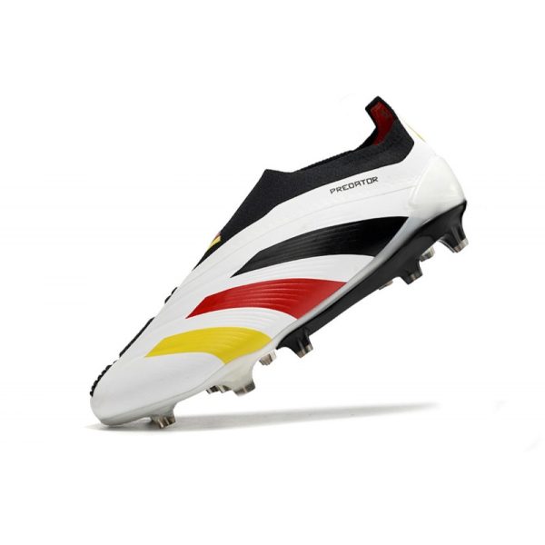 Crampons adidas Predator Elite LL FG Blanc Noir Rouge Jaune