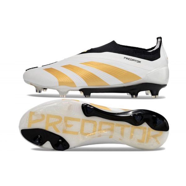Crampons adidas Predator Elite LL FG Blanc Or