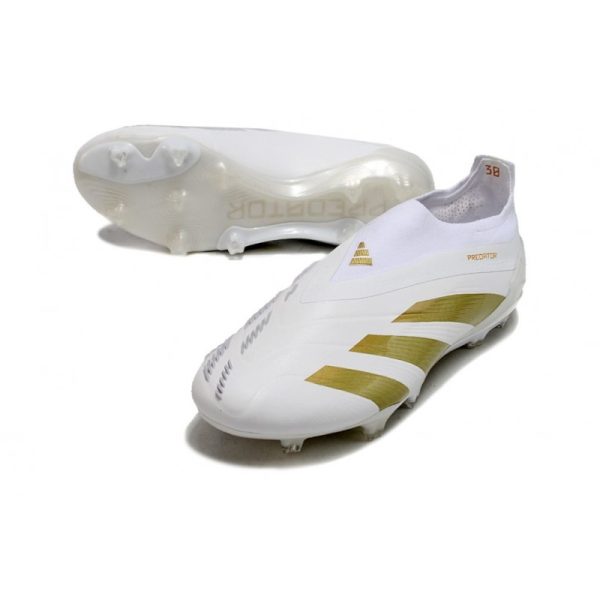 Crampons adidas Predator Elite LL FG Blanc Or