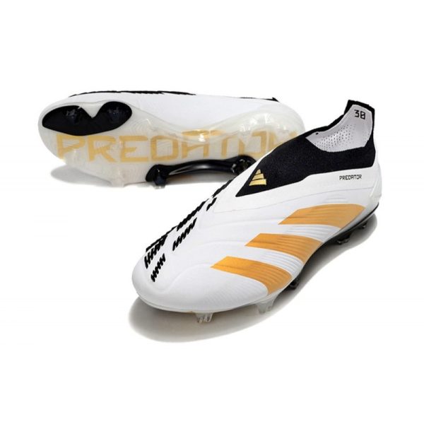 Crampons adidas Predator Elite LL FG Blanc Or