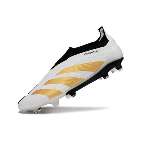 Crampons adidas Predator Elite LL FG Blanc Or