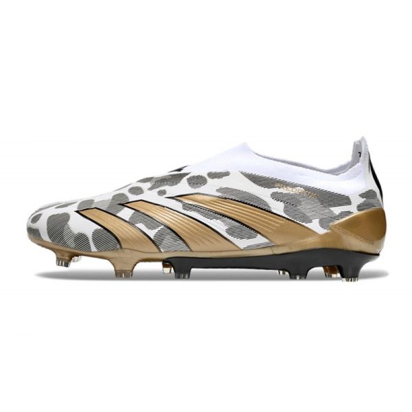 Crampons adidas Predator Elite LL FG Blanc Or Gris