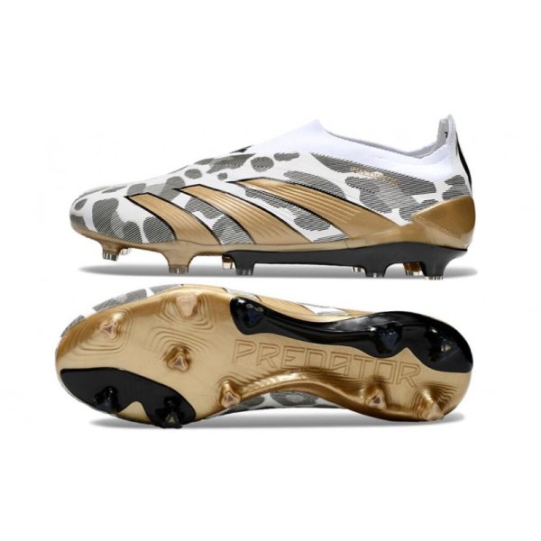 Crampons adidas Predator Elite LL FG Blanc Or Gris
