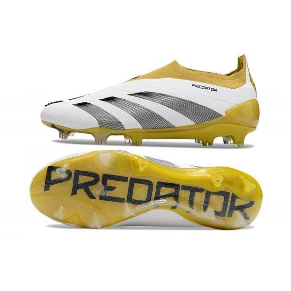 Crampons adidas Predator Elite LL FG Blanc Or Gris
