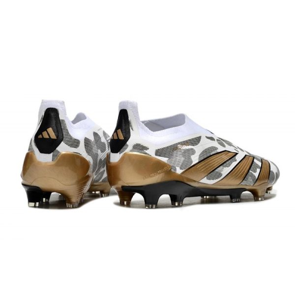 Crampons adidas Predator Elite LL FG Blanc Or Gris