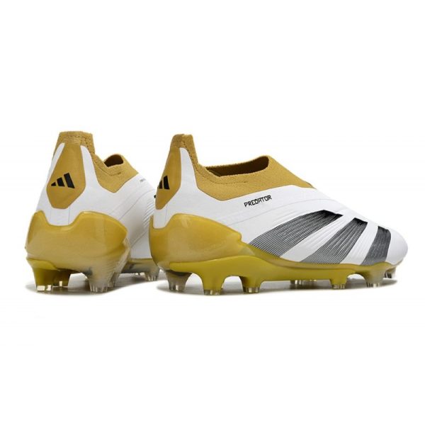 Crampons adidas Predator Elite LL FG Blanc Or Gris
