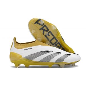 Chaussures de foot adidas Predator Elite LL FG Blanc Or Gris