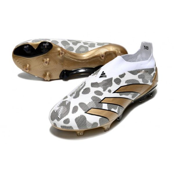 Crampons adidas Predator Elite LL FG Blanc Or Gris