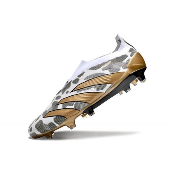 Crampons adidas Predator Elite LL FG Blanc Or Gris