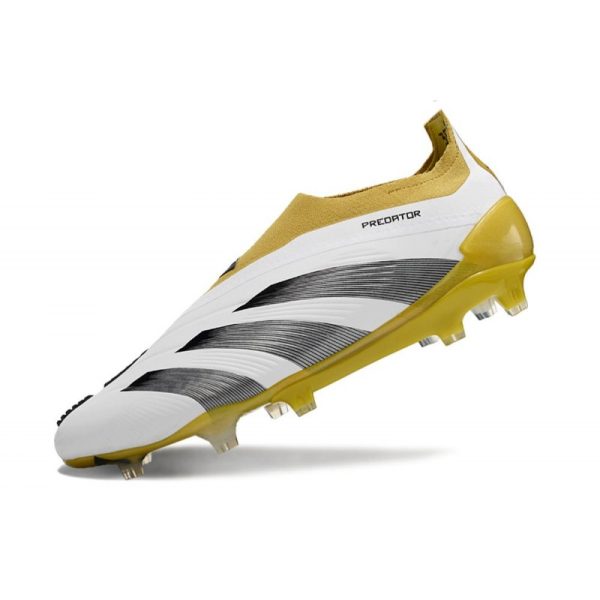 Crampons adidas Predator Elite LL FG Blanc Or Gris