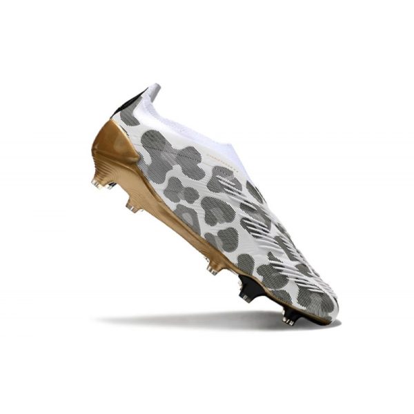 Crampons adidas Predator Elite LL FG Blanc Or Gris
