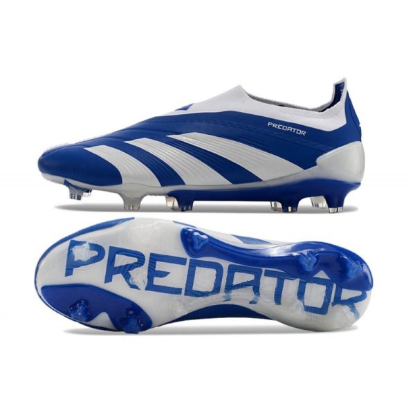 Crampons adidas Predator Elite LL FG Bleu Blanc