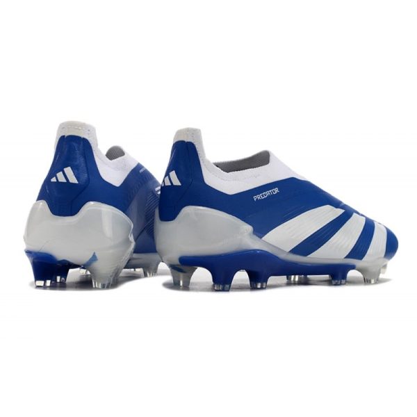 Crampons adidas Predator Elite LL FG Bleu Blanc