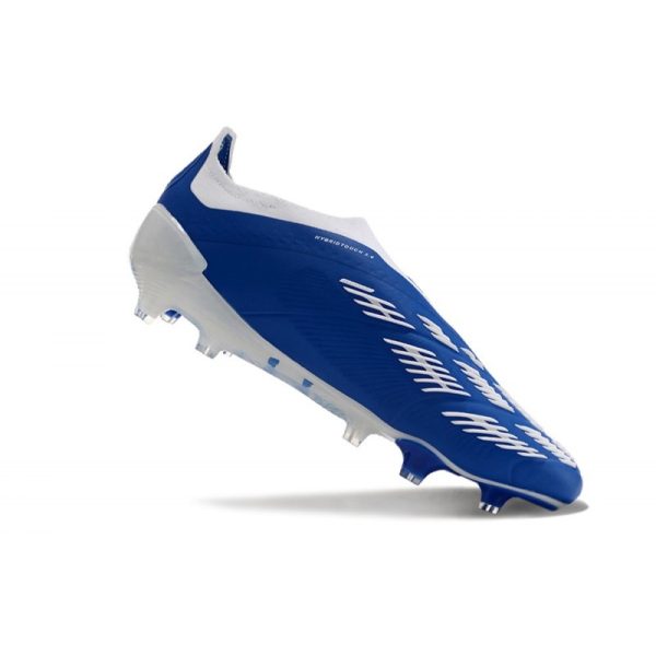 Crampons adidas Predator Elite LL FG Bleu Blanc