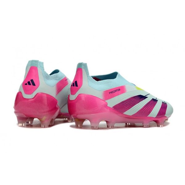Crampons adidas Predator Elite LL FG Bleu Très Pâle Rose Lucide Jaune Semi Solaire