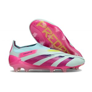 Crampons adidas Predator Elite LL FG Bleu Très Pâle Rose Lucide Jaune Semi Solaire