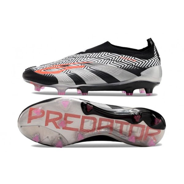 Crampons adidas Predator Elite LL FG Noir Argent Orange