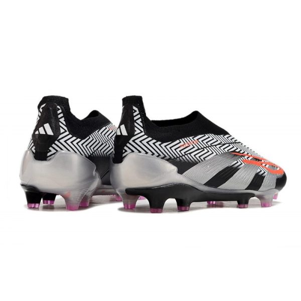 Crampons adidas Predator Elite LL FG Noir Argent Orange