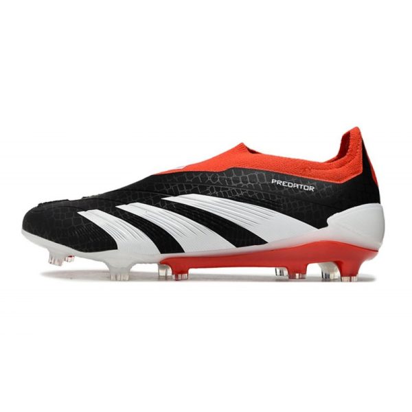 Crampons adidas Predator Elite LL FG Noir Banc Rouge Solaire