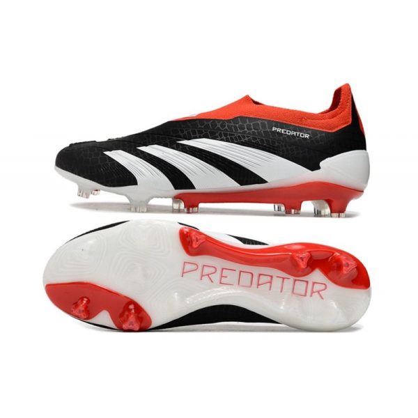 Crampons adidas Predator Elite LL FG Noir Banc Rouge Solaire